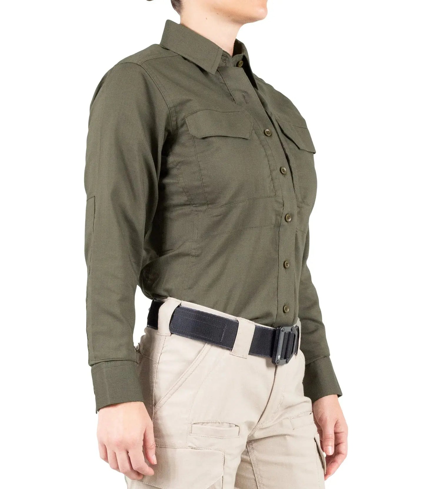 First Tactical Womens V2 Tactical Long Sleeve - OD Green ALL RISK UniformsCAL FIRE ALL RISK Uniforms
