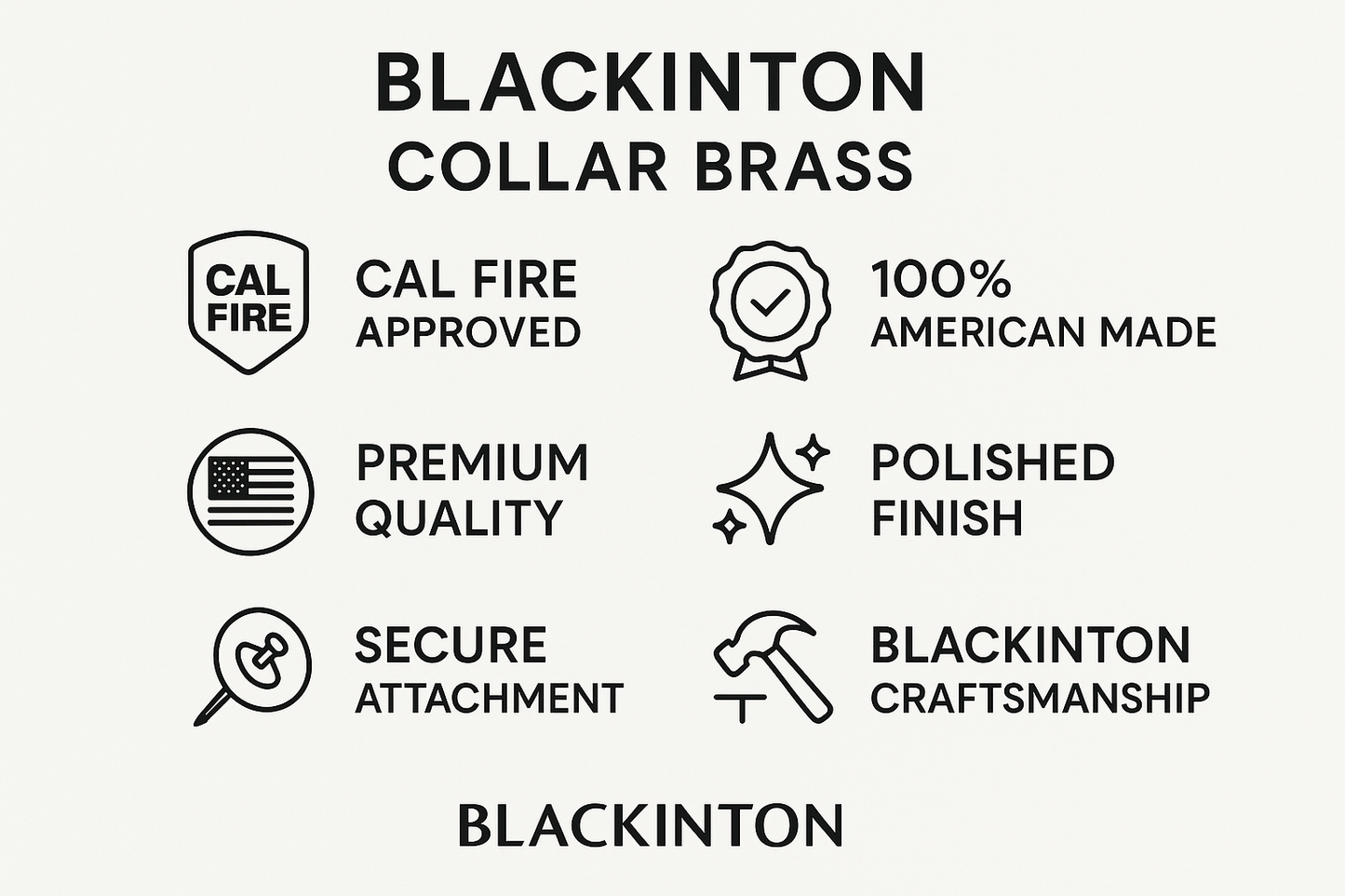 Blackinton Collar Brass Features