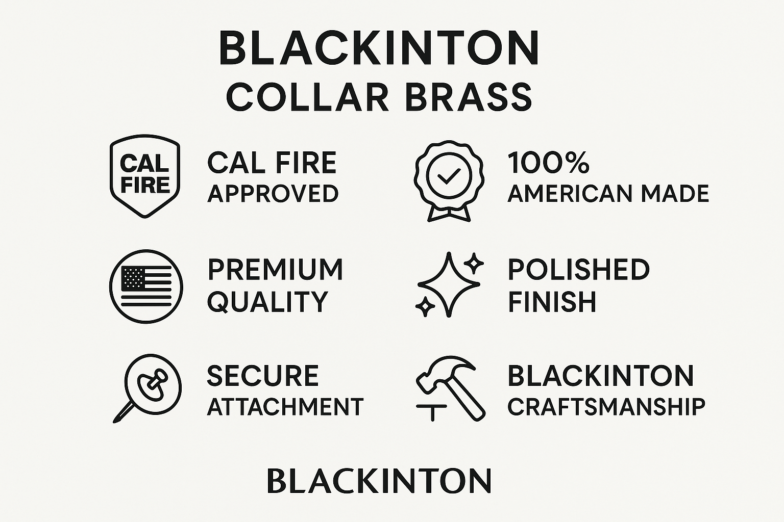 Blackinton Collar Brass Features