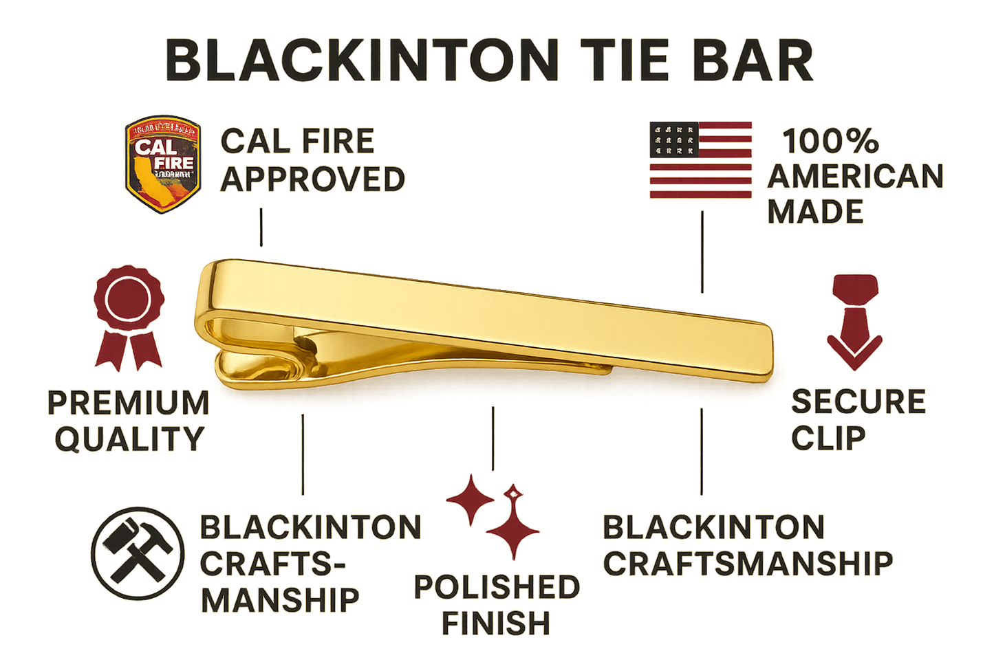 Blackinton Tie Bar Features