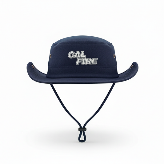 Boonie hat with white CAL FIRE text