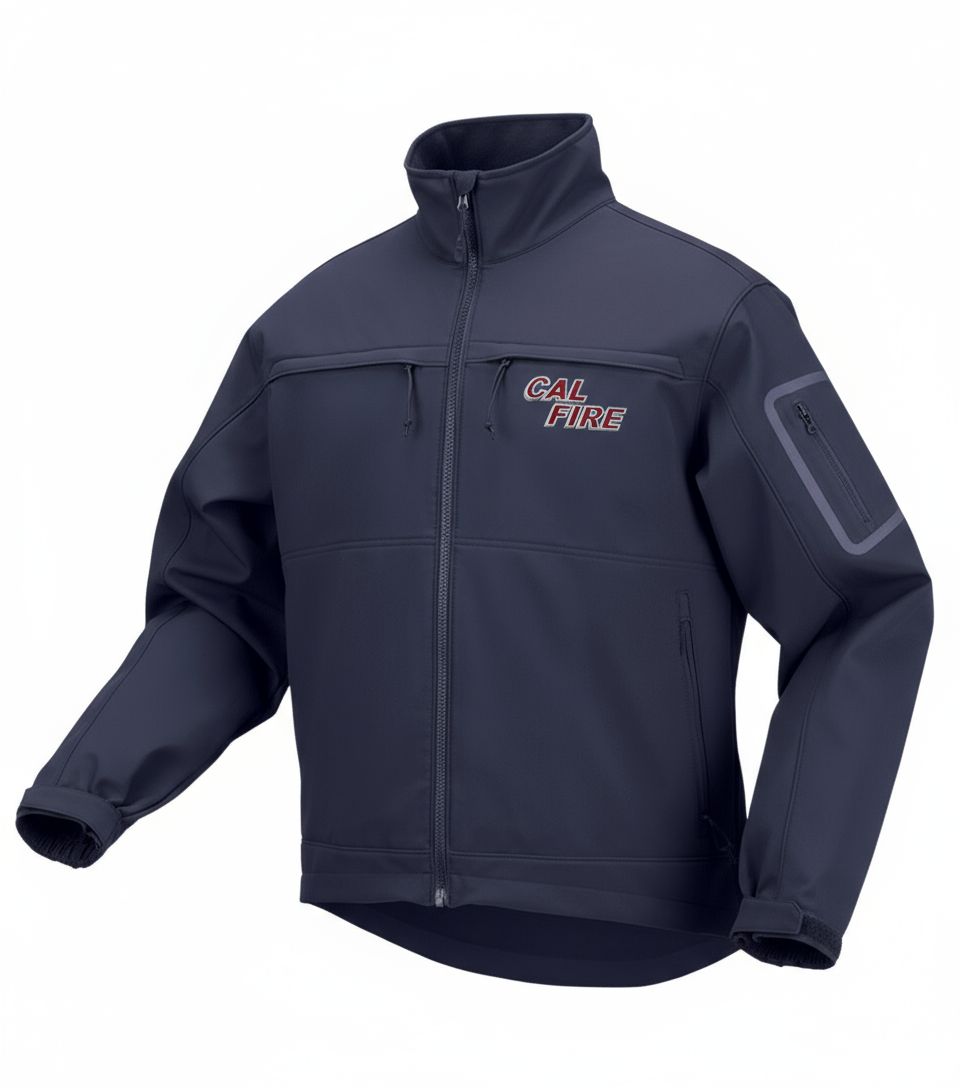 CAL FIRE 5.11 Chameleon 2.0 Jacket Navy Blue - Alternative Angle with Different Arm Position