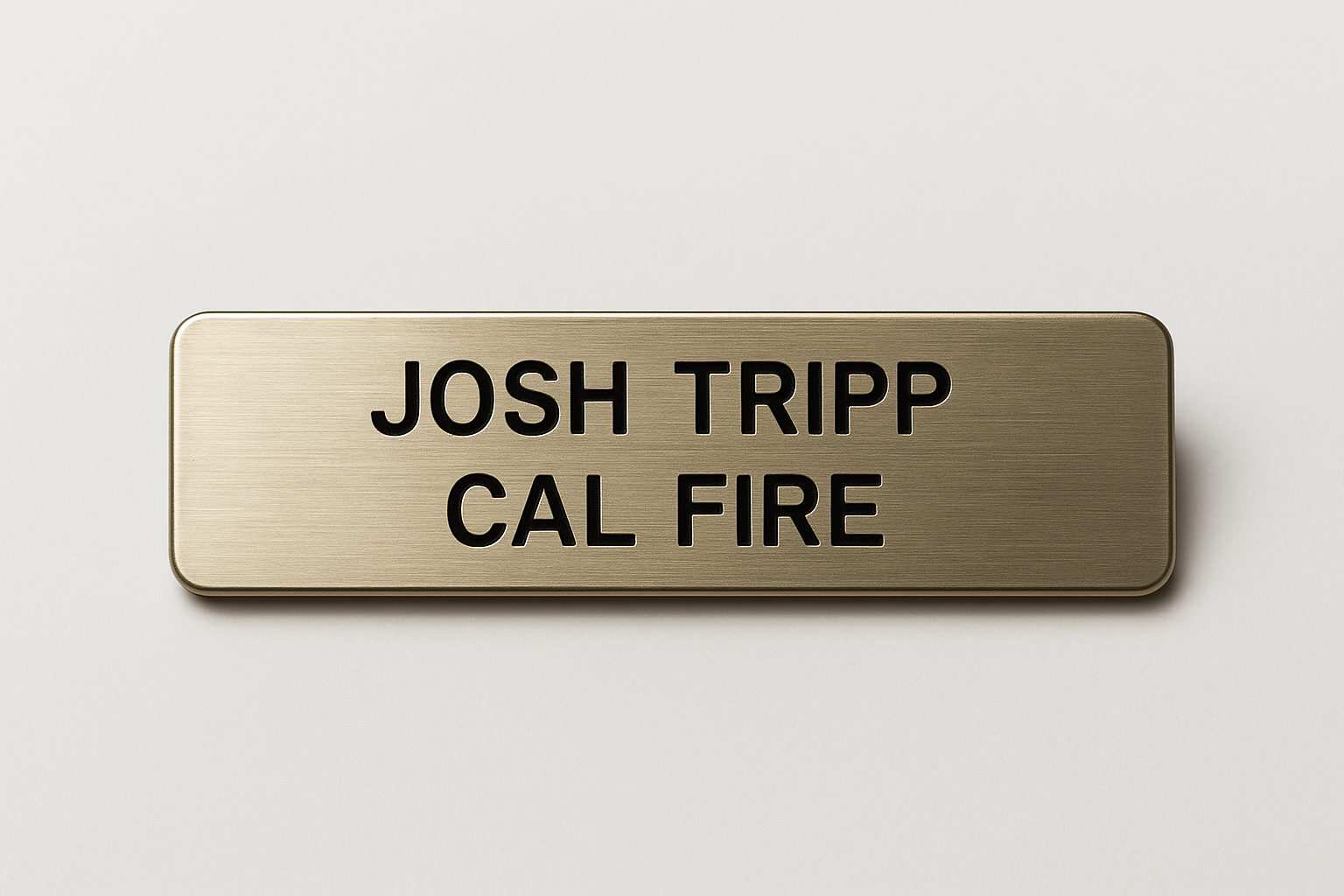CAL FIRE Slim Nametag - Josh Tripp