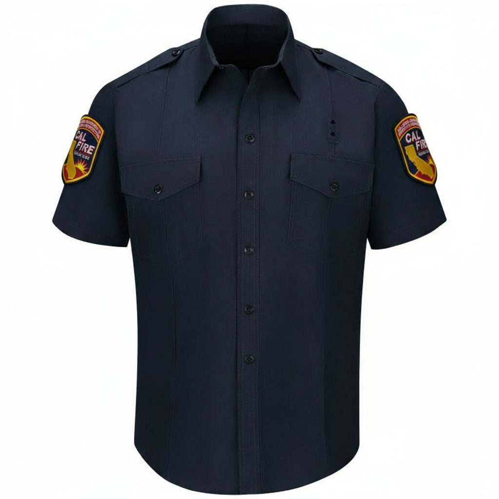 CAL FIRE WorkRite Short Sleeve Nomex Shirt with official shoulder patches
