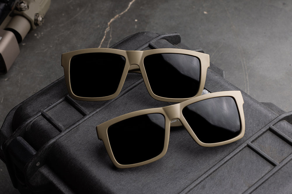Heat Wave Visual VISE DESERT TAN Black Lens sunglasses view 7