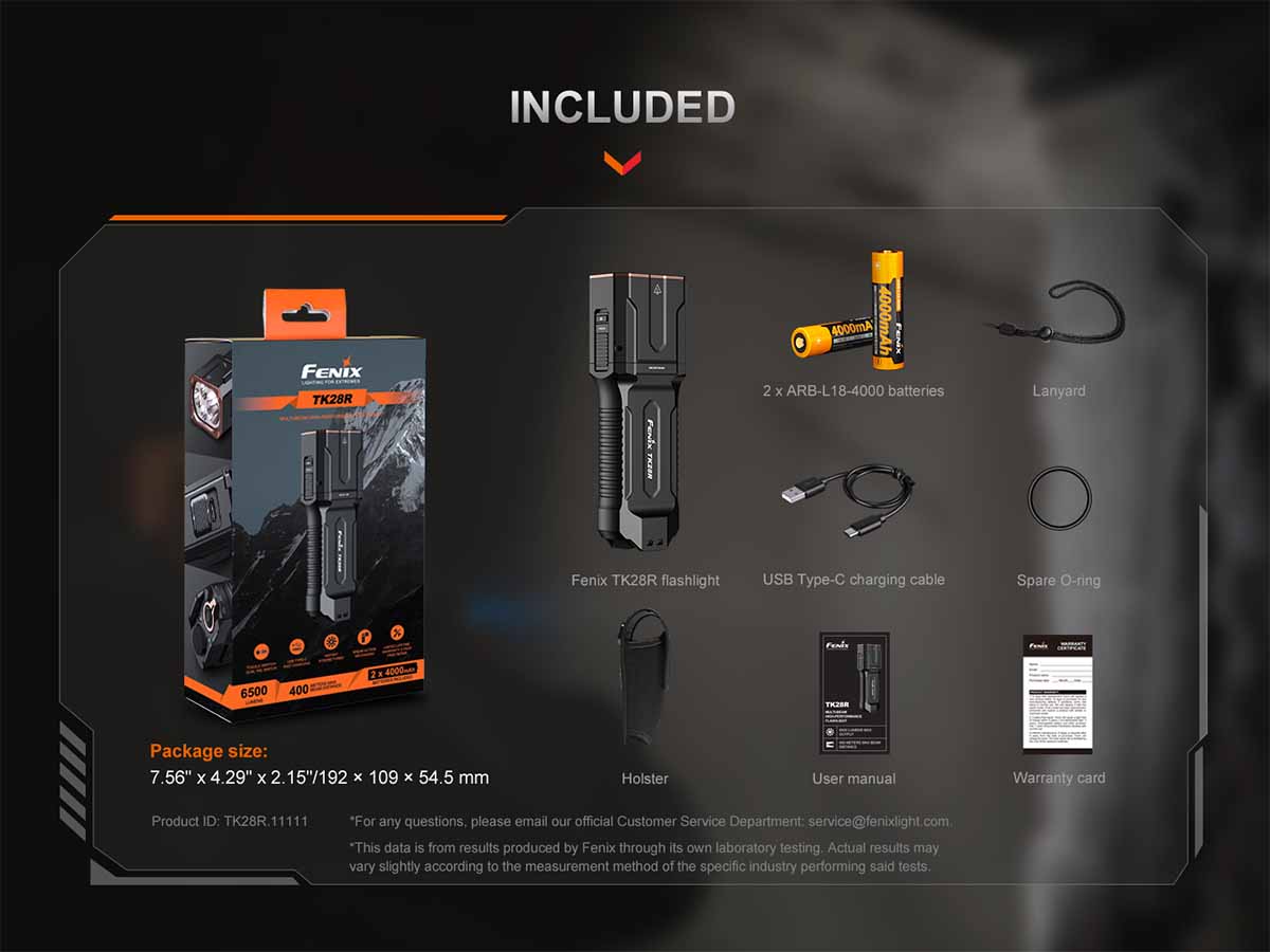 Fenix TK28R Rechargeable Flashlight