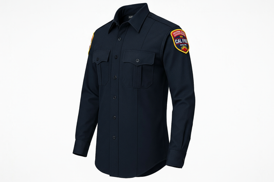 Flying Cross Nomex Long Sleeve Shirt with official CAL FIRE shield patches