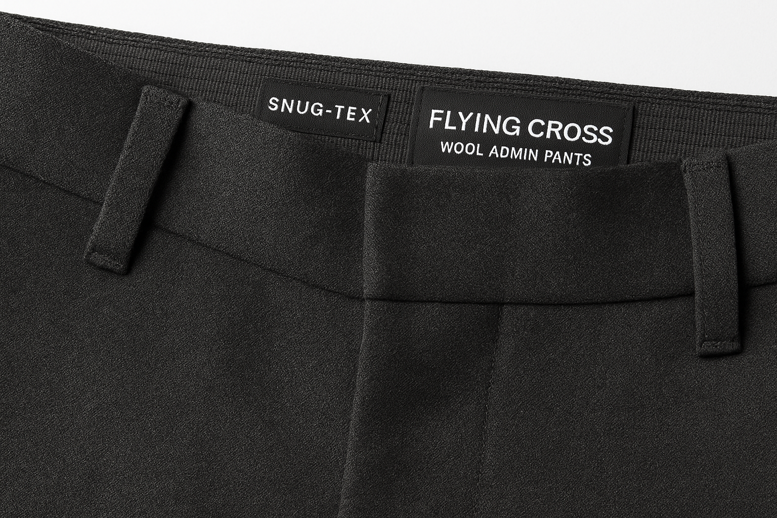 Flying Cross Wool Admin Pants - Waistband Detail
