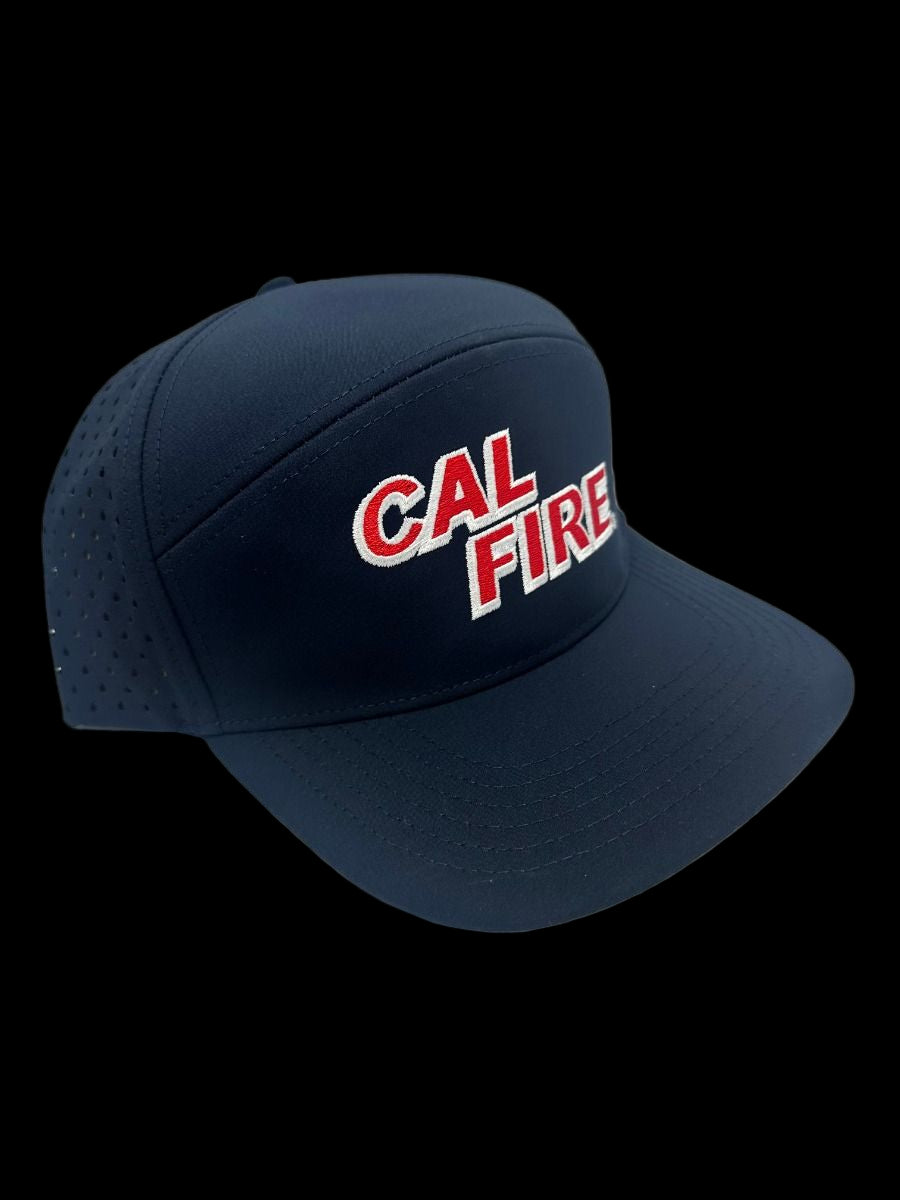CAL FIRE athletic hat back view showing adjustable closure and construction details