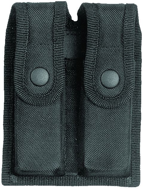 Nylon Black Snap Double Magazine Holder