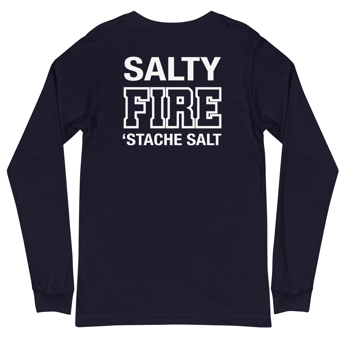 Stache Salt Salty FD Long Sleeve Tee in Navy — back view