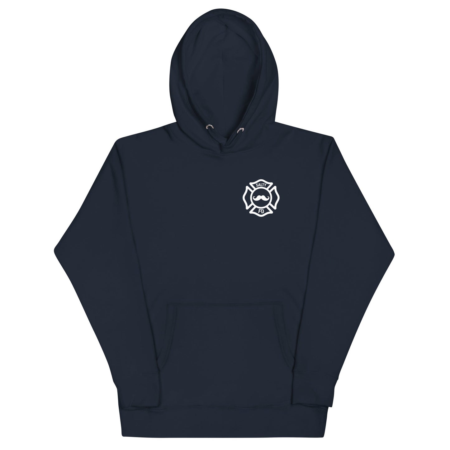 Stache Salt Salty FD Hoodie in Navy — front view