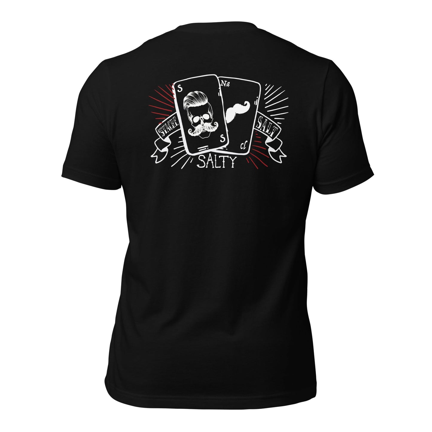 Stache Salt Salty Flush Tee in Black — back view