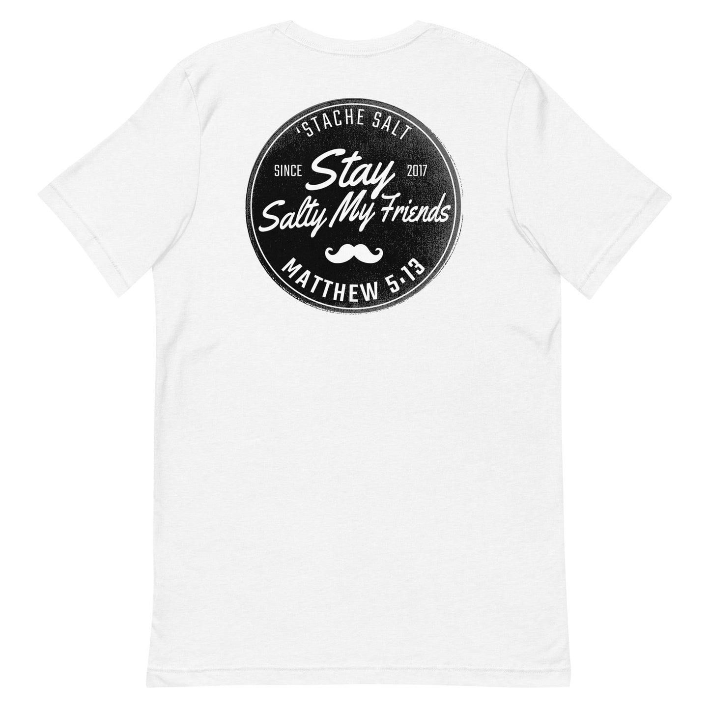 Stache Salt Bad Copy Tee in White — back view