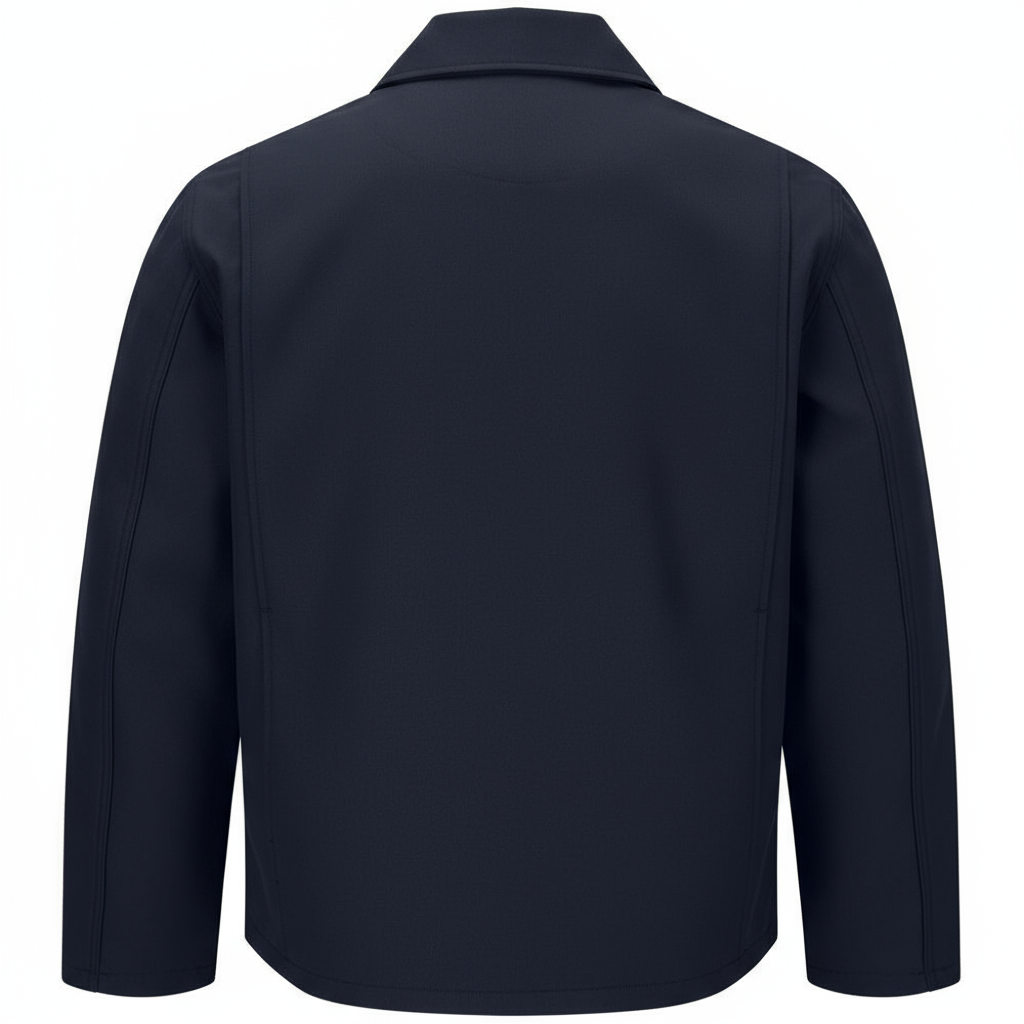 WorkRite Fire Service Jacket - Back View Showing Rear Construction and Shoulder Reinforcement