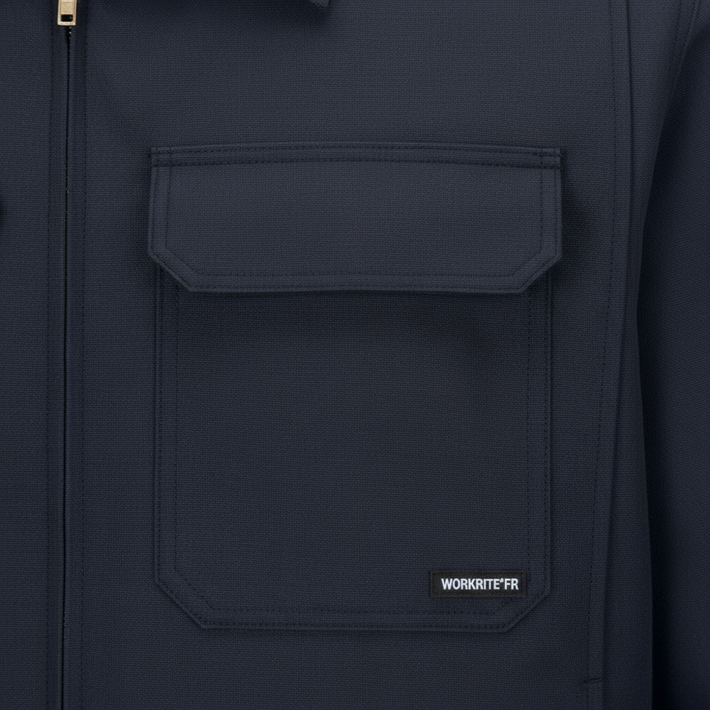 WorkRite Fire Service Jacket - Chest Pocket Detail Showing Functional Design