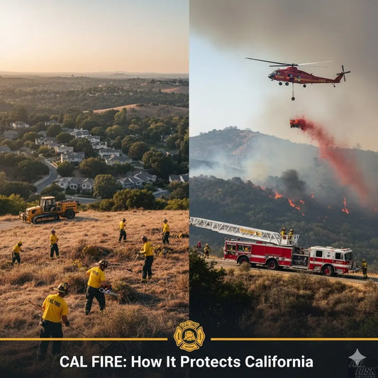 CAL FIRE firefighters conducting wildfire prevention and response operations in California
