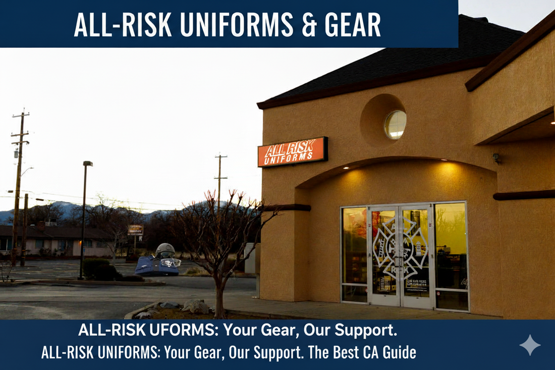 All Risk Uniforms storefront - California's premier firefighter uniform and gear supplier