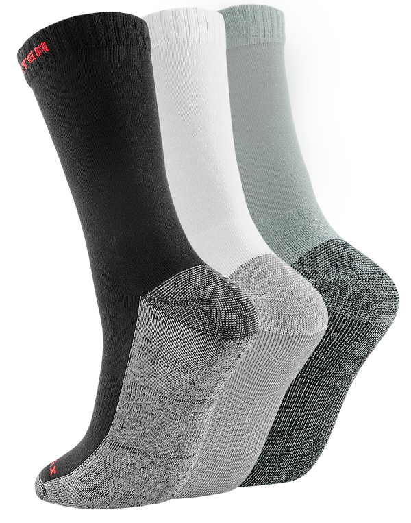 RockRooster CoolMax Men's Moisture Control Durable Work Crew Socks 3 Pairs
