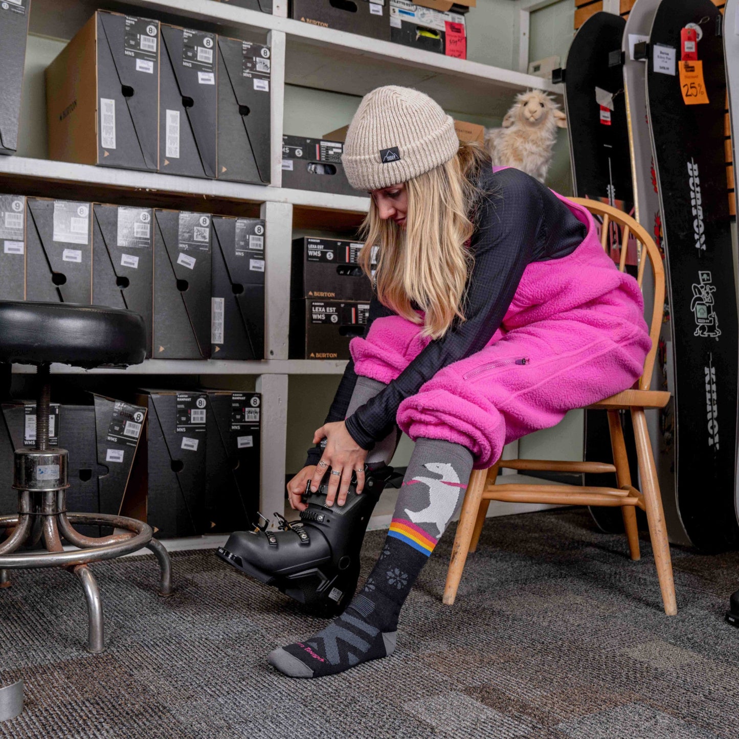 Women's Due North Over-the-Calf Midweight Ski & Snowboard Socks