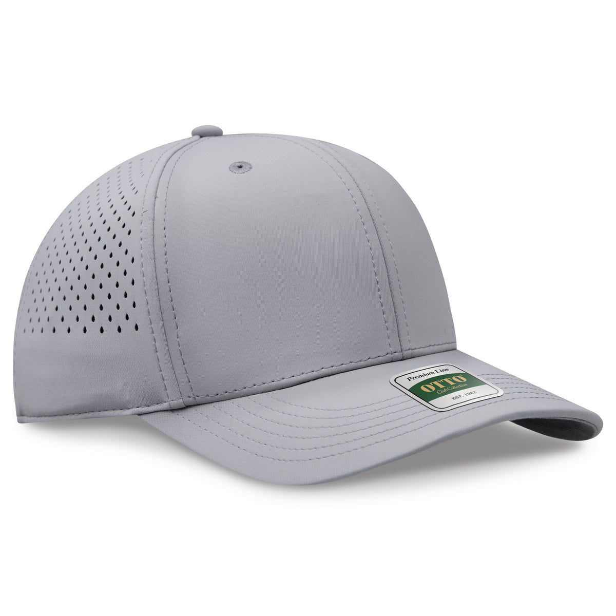 OTTO 102 Club Collection 6 Panel Pro Style Perforated Cap – CoolNyl™ - Gray