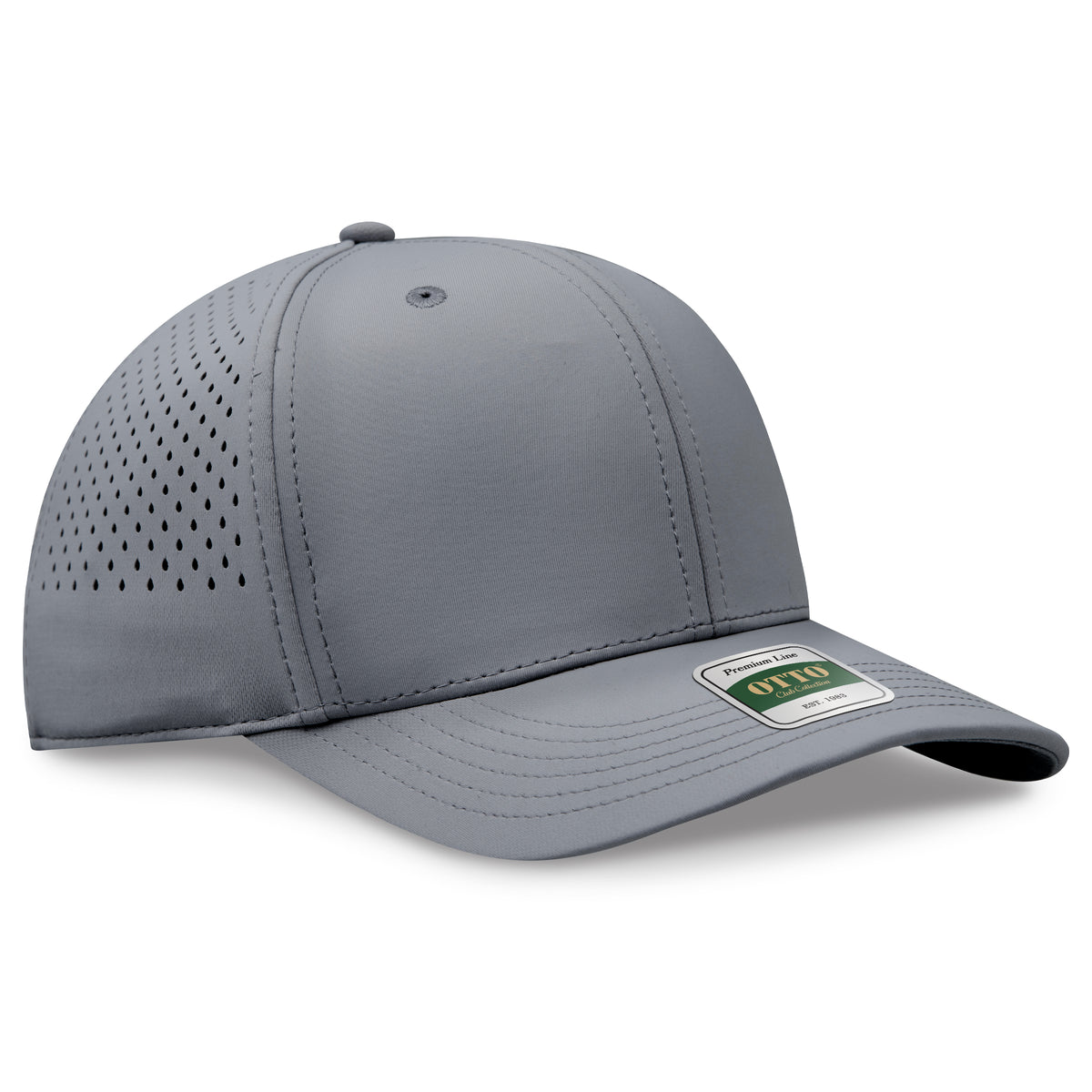 OTTO 102 Club Collection 6 Panel Pro Style Perforated Cap – CoolNyl™ - Char. Gray