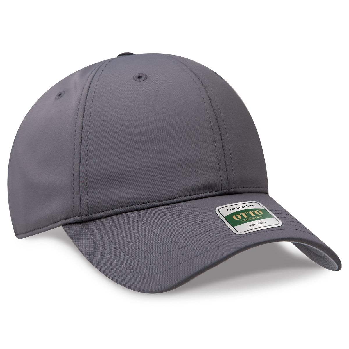 OTTO 104 Club Collection 6 Panel Low Profile Cap – CoolNyl™ - Char. Gray