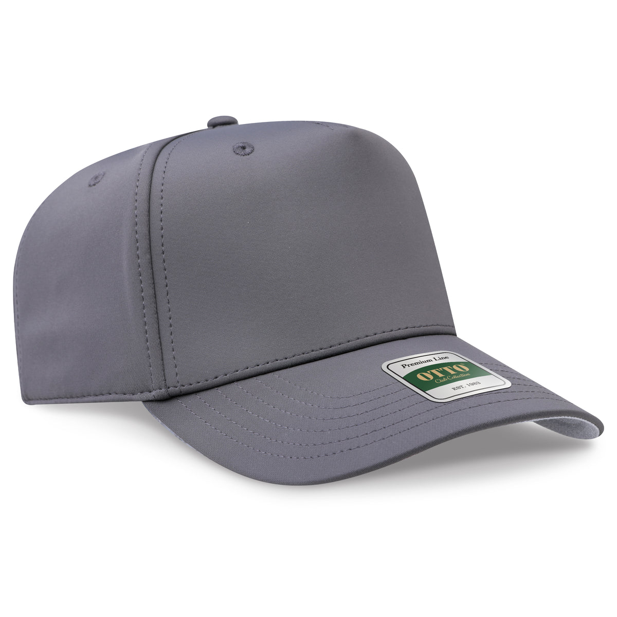 OTTO 106 Club Collection 5 Panel Mid Profile Cap – CoolNyl™ - Char. Gray