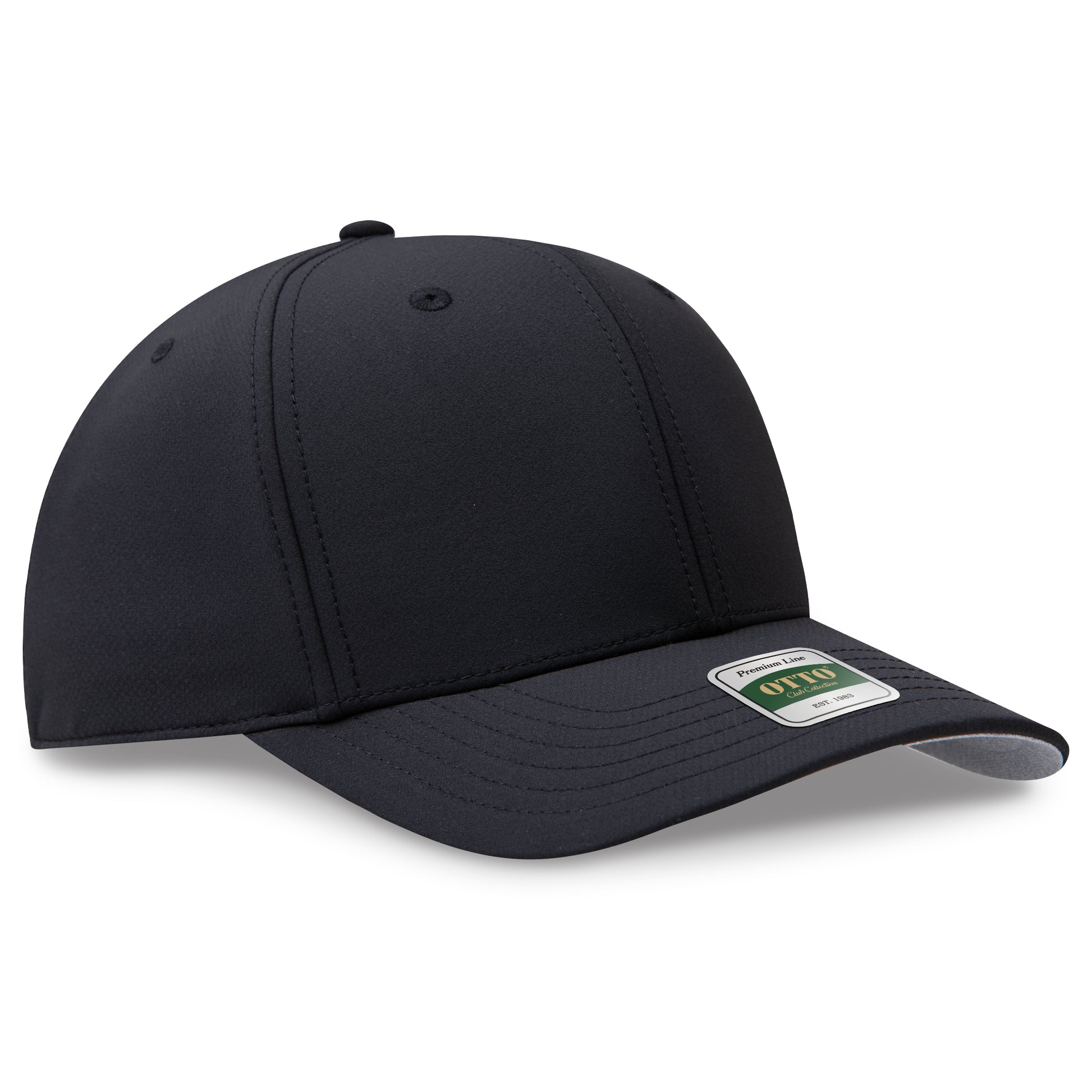OTTO 111 Club Collection 6 Panel Pro Style Cap – GridTek™ - Black