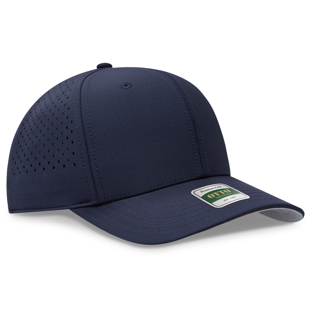 OTTO 113 Club Collection 6 Panel Pro Style Perforated Cap – GridTek™ - Navy