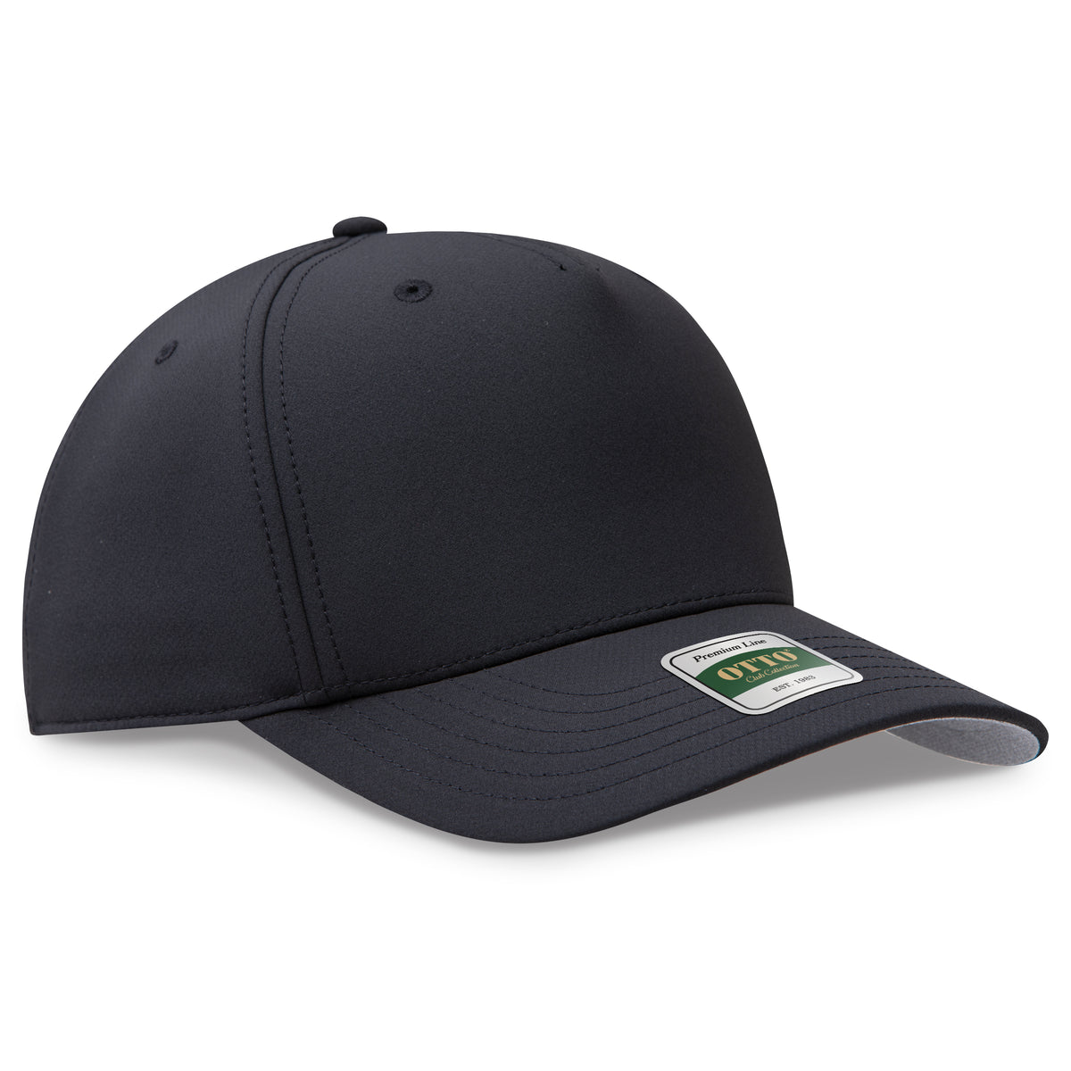 OTTO 114 Club Collection 5 Panel Pro Style Cap – GridTek™ - Black