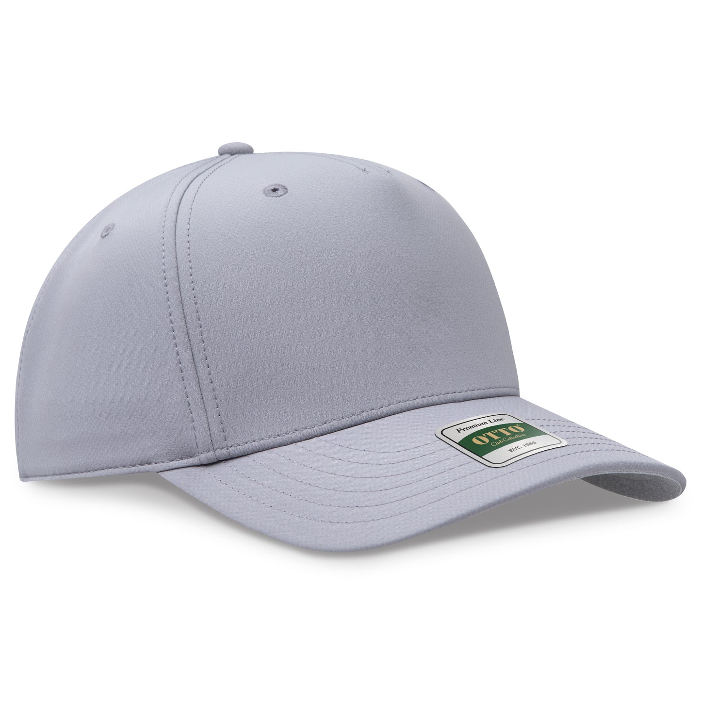 OTTO 114 Club Collection 5 Panel Pro Style Cap – GridTek™ - Gray