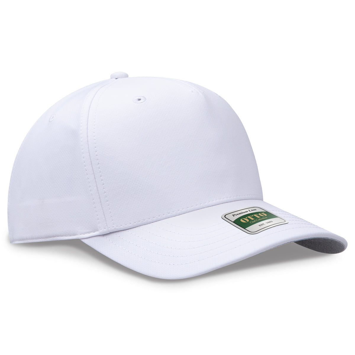 OTTO 114 Club Collection 5 Panel Pro Style Cap – GridTek™ - White