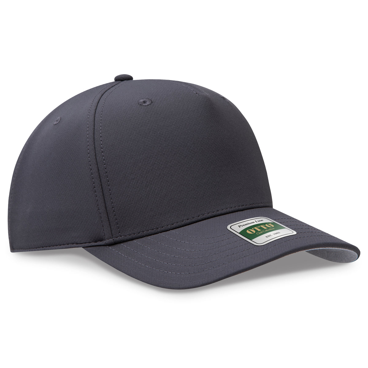 OTTO 114 Club Collection 5 Panel Pro Style Cap – GridTek™ - Char. Gray
