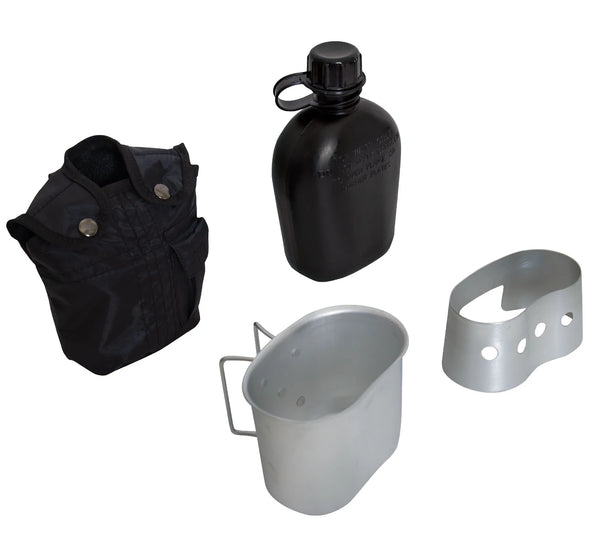 Rothco 4 Piece Canteen Kit With Cover, Aluminum Cup &amp; Stove / Stand