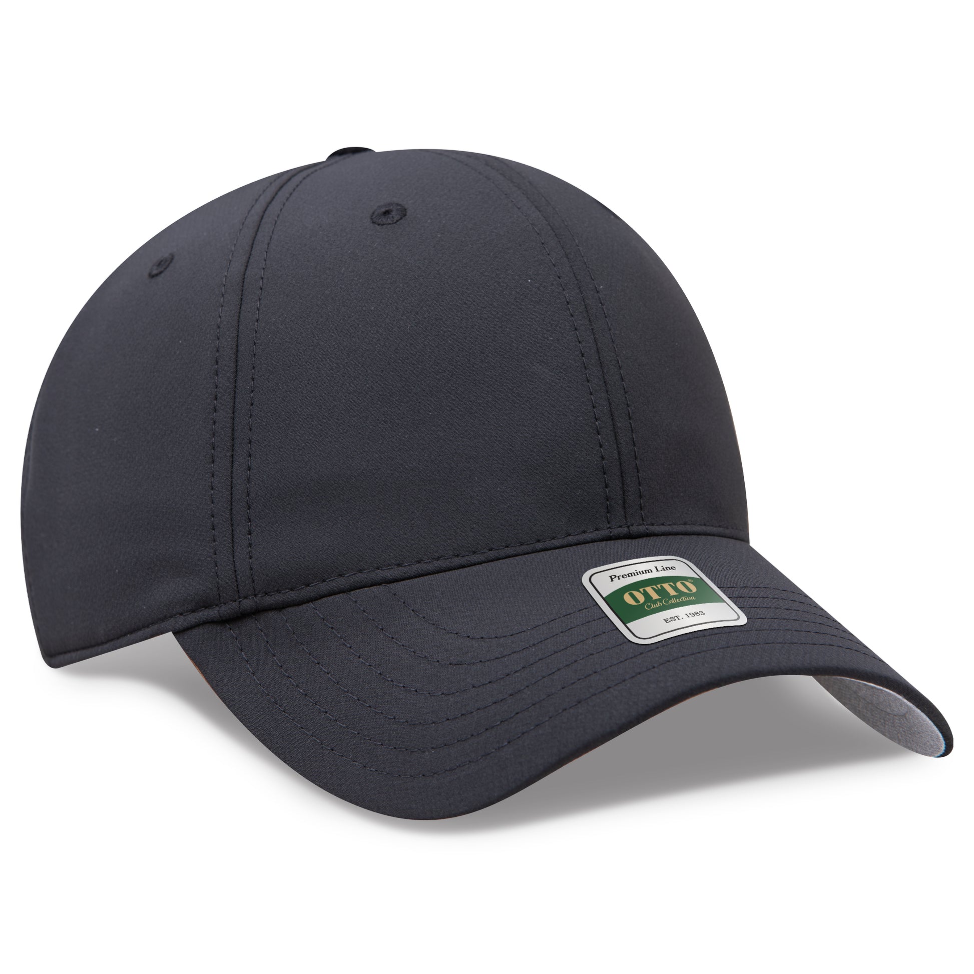 OTTO 115 Club Collection 6 Panel Low Profile Cap – GridTek™ - Black