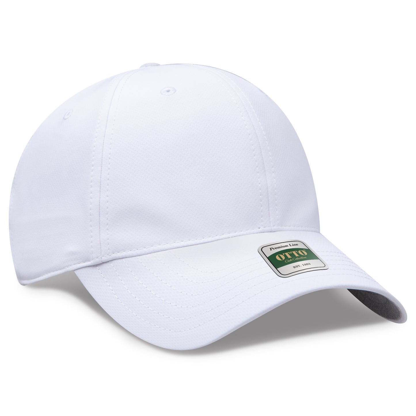 OTTO 115 Club Collection 6 Panel Low Profile Cap – GridTek™ - White