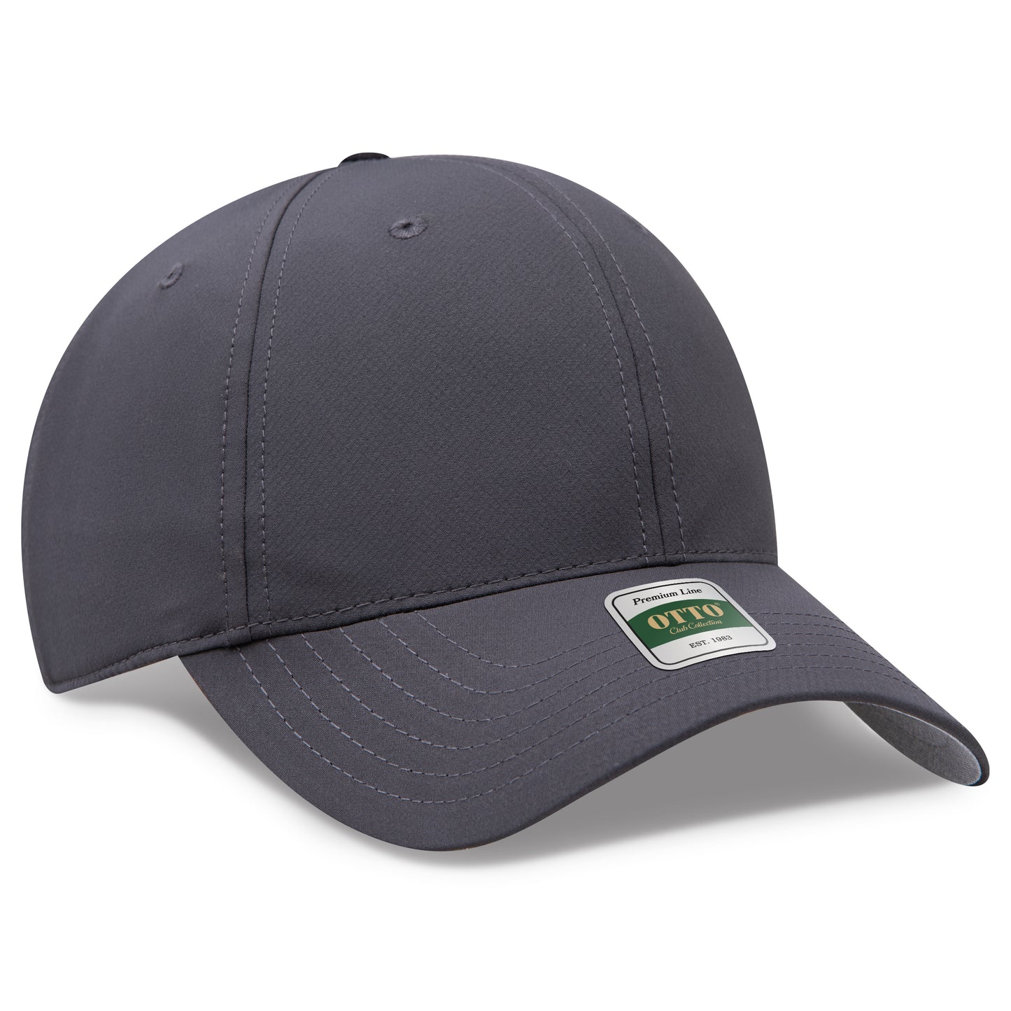 OTTO 115 Club Collection 6 Panel Low Profile Cap – GridTek™ - Char. Gray