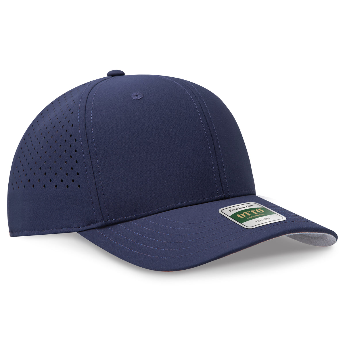 OTTO 117 Club Collection 6 Panel Pro Style Perforated Cap – Performance Polyester - Navy