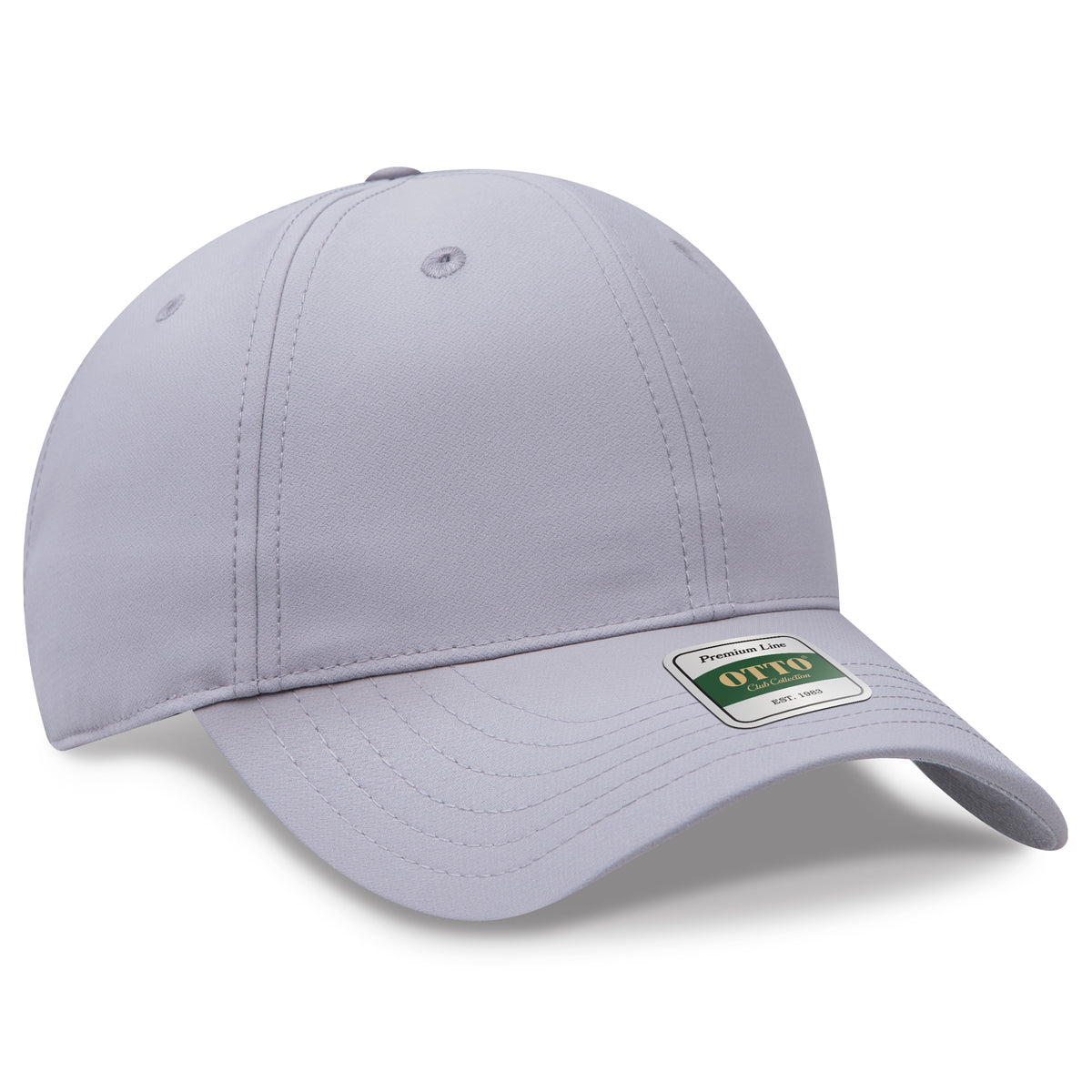OTTO 119 Club Collection 6 Panel Low Profile Cap – Performance Polyester - Gray