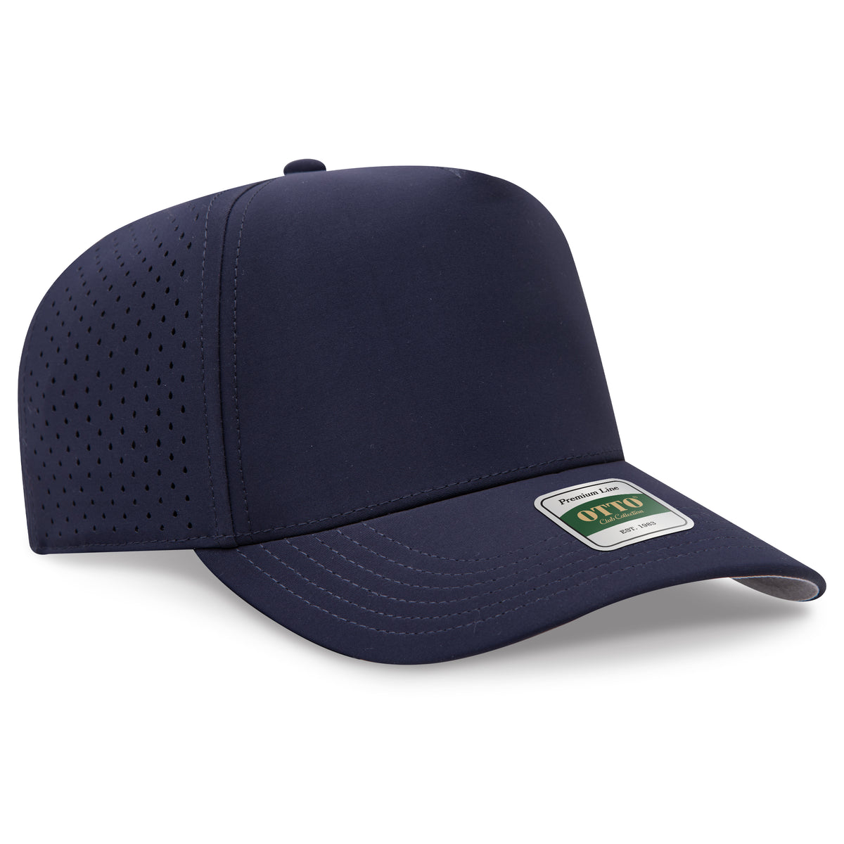 OTTO 120 Club Collection 5 Panel Mid Profile Perforated Cap – Performance Nylon - Navy