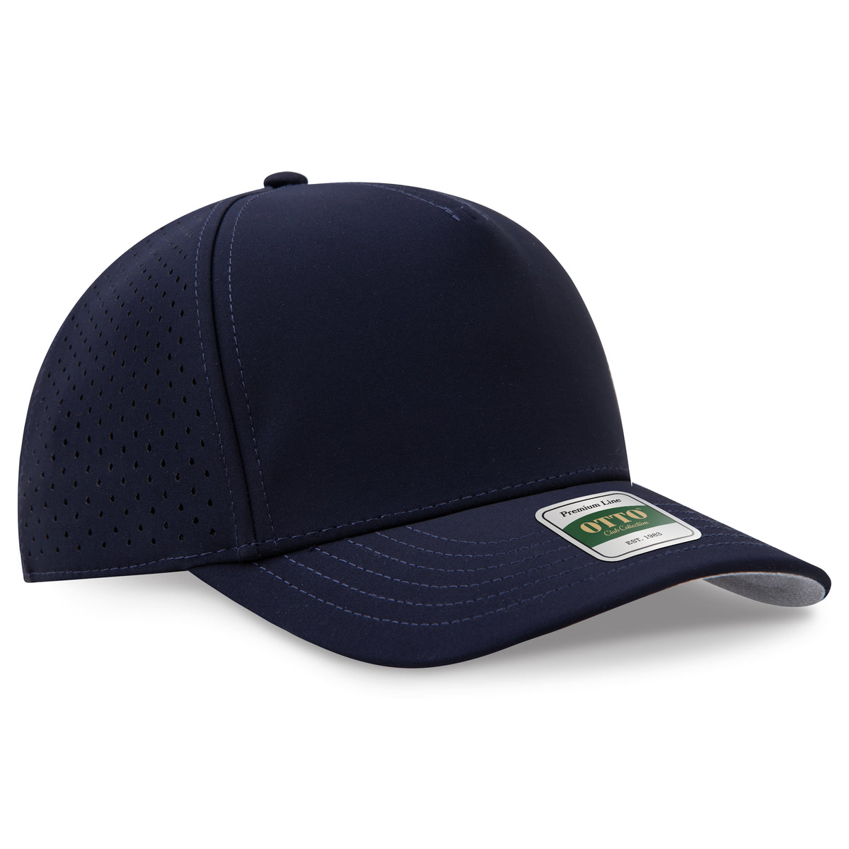 OTTO 122 Club Collection 5 Panel Pro Style Perforated Cap – Performance Nylon - Navy