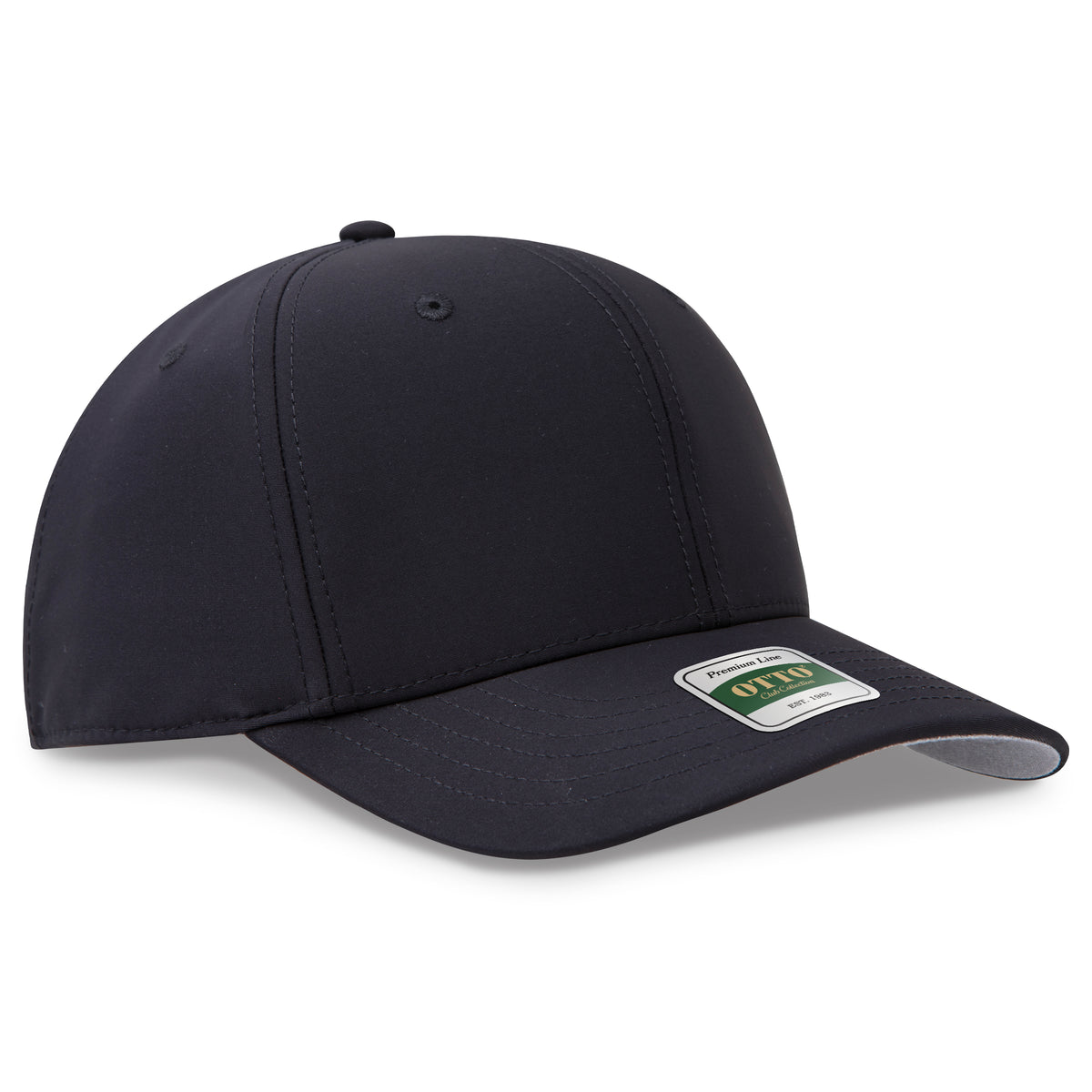 OTTO 123 Club Collection 6 Panel Pro Style Cap – Performance Nylon - Black
