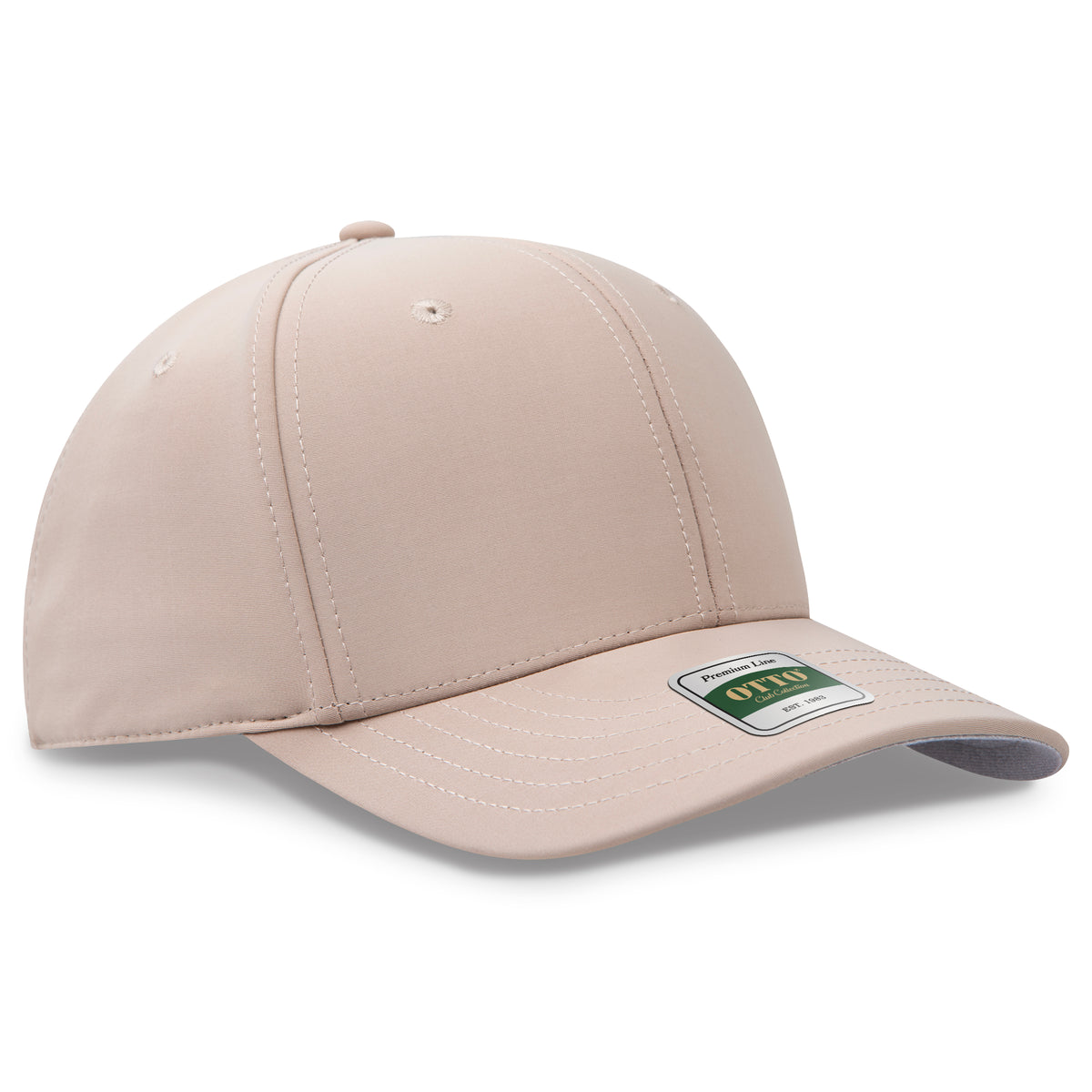 OTTO 123 Club Collection 6 Panel Pro Style Cap – Performance Nylon - Khaki