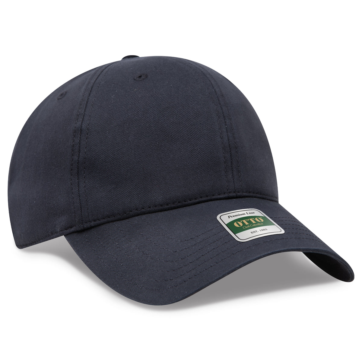 OTTO 124 Club Collection 6 Panel Low Profile Dad Cap – CottonLux - Black