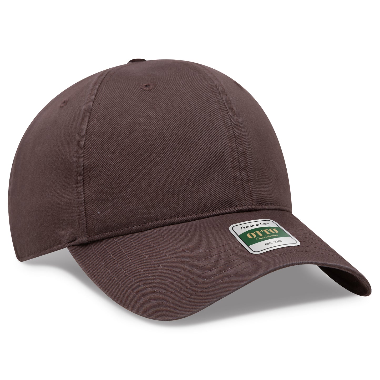 OTTO 124 Club Collection 6 Panel Low Profile Dad Cap – CottonLux - Brown