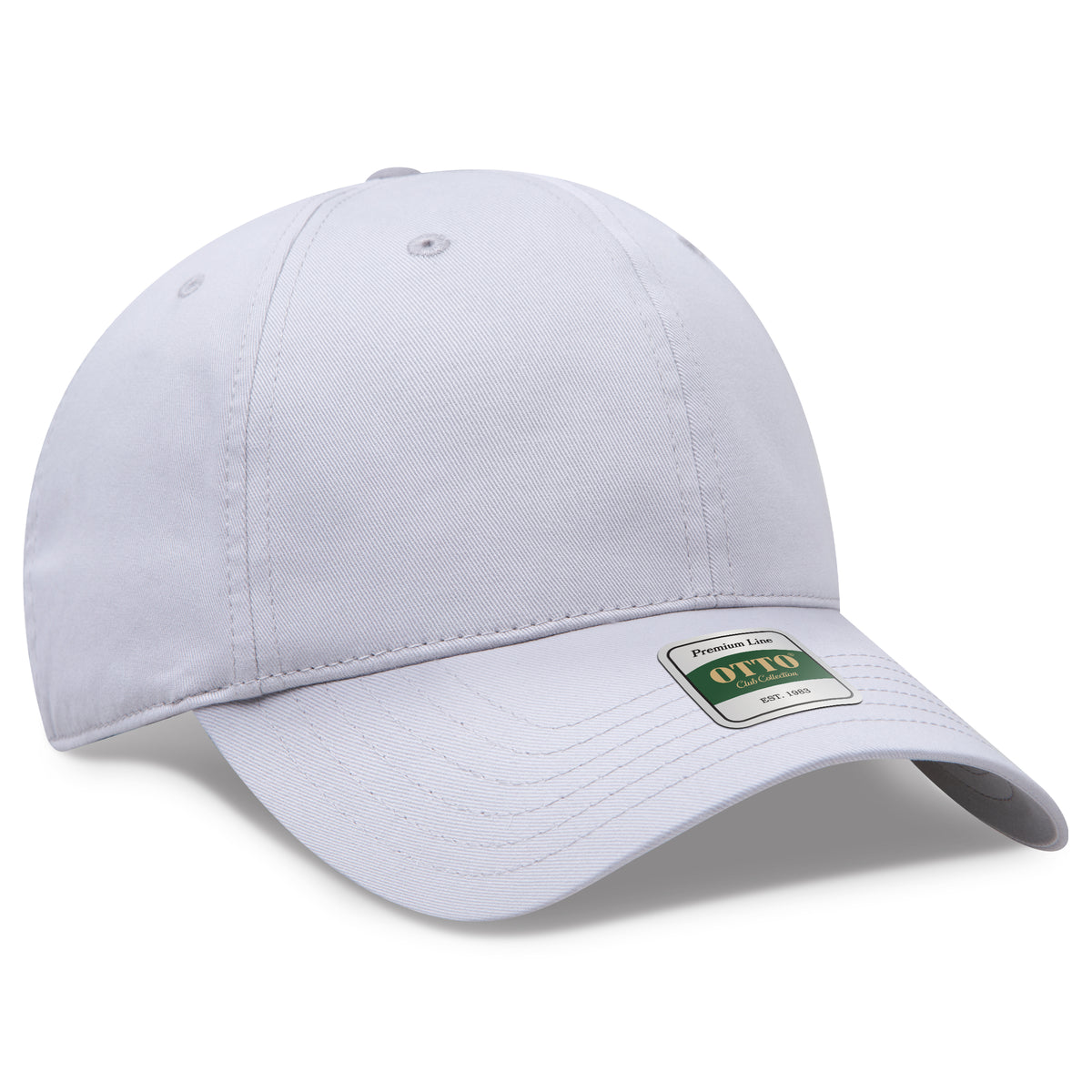 OTTO 124 Club Collection 6 Panel Low Profile Dad Cap – CottonLux - Gray