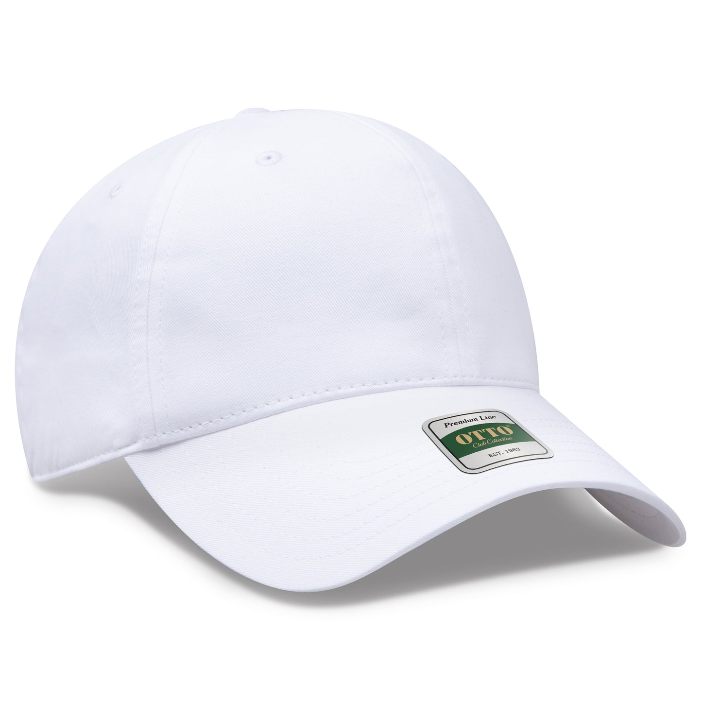 OTTO 124 Club Collection 6 Panel Low Profile Dad Cap – CottonLux - White