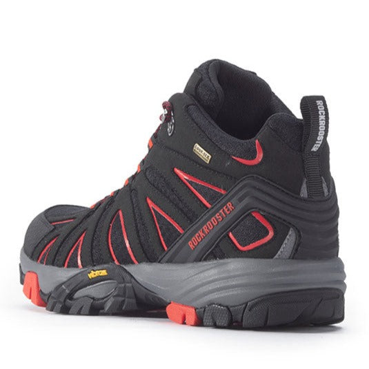 rockrooster Bedrock Black 6 Inch Waterproof Hiking Boots with VIBRAM® Outsole OT21061