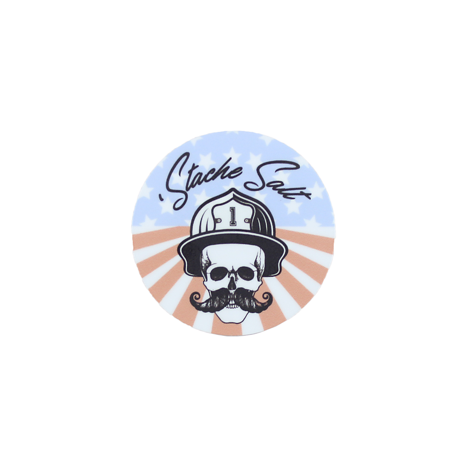 Stache Salt 2" Round Salty Helmet Stickers